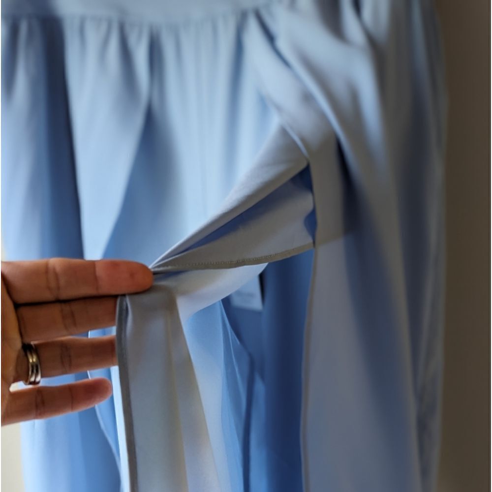 High Waisted Back Waistband Pocket Palazzo Flowy‎ Split Wide Leg Casual Pants XL - Picture 8 of 11